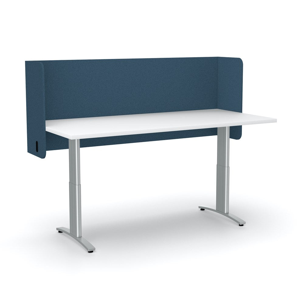 Acoustic Desk Screen Pod-Office Partitons-600 x 1200 mm-Pageant Blue-Commercial Traders - Office Furniture