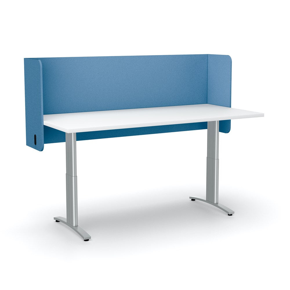 Acoustic Desk Screen Pod-Office Partitons-600 x 1200 mm-Sky Blue-Commercial Traders - Office Furniture