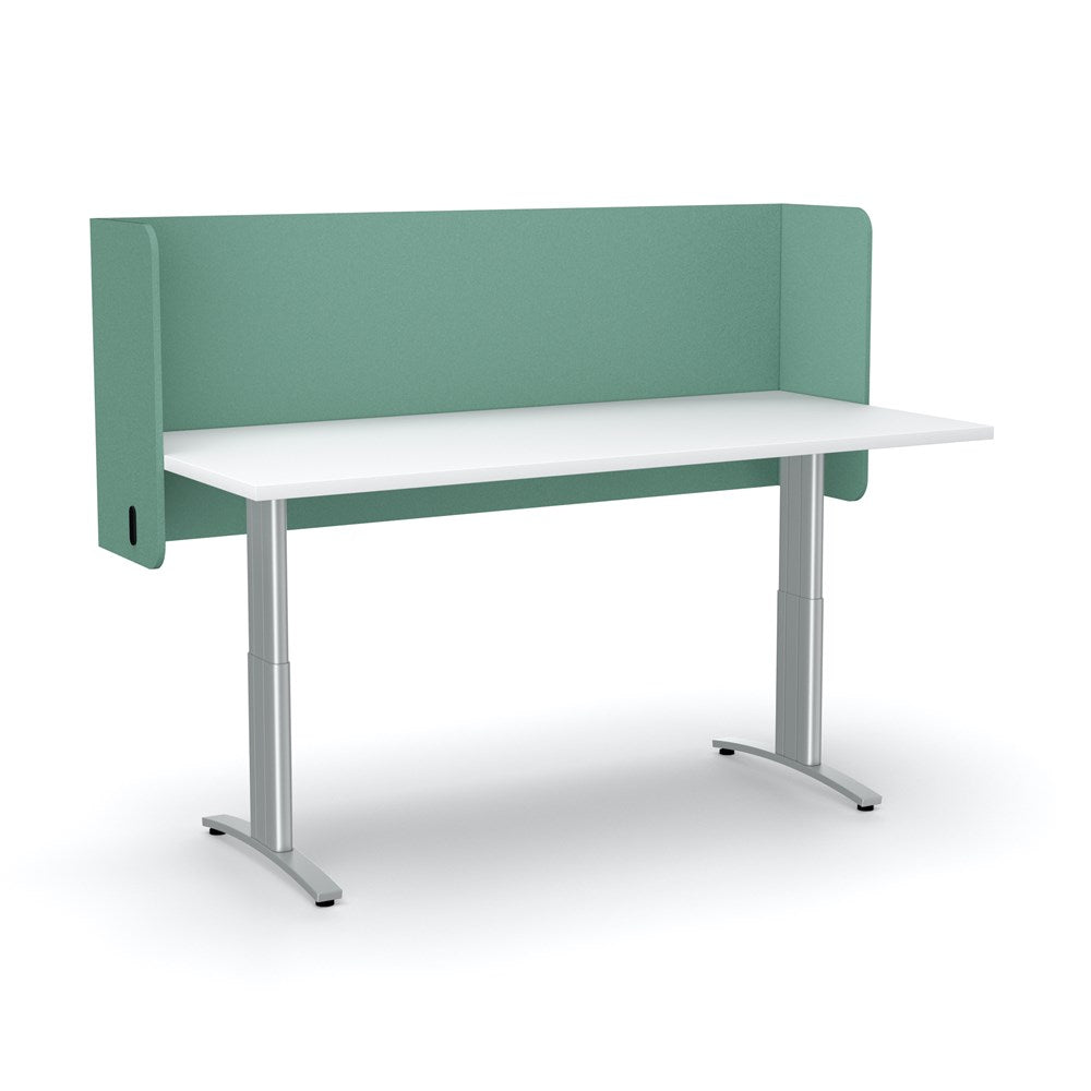 Acoustic Desk Screen Pod-Office Partitons-600 x 1200 mm-Turquoise-Commercial Traders - Office Furniture