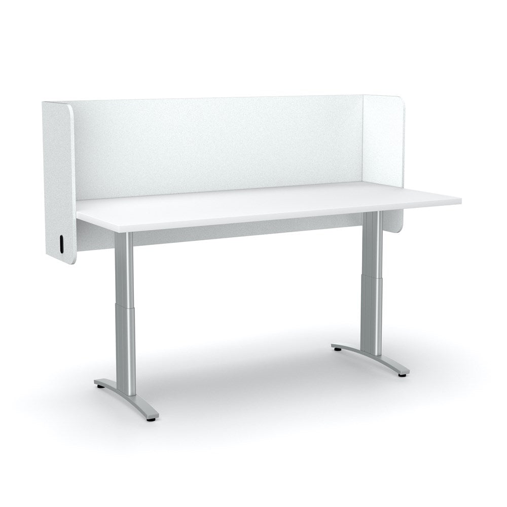 Acoustic Desk Screen Pod-Office Partitons-600 x 1200 mm-White-Commercial Traders - Office Furniture