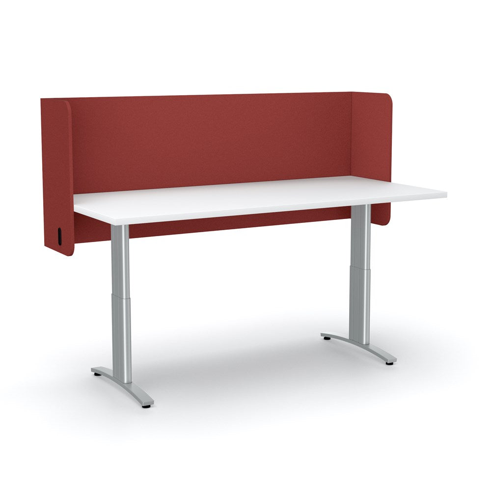 Acoustic Desk Screen Pod-Office Partitons-600 x 1200 mm-Wine-Commercial Traders - Office Furniture