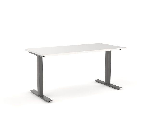 Agile 1500 x 800 Fixed Height Desk - 715mm high-Desking-White-Silver-Commercial Traders - Office Furniture