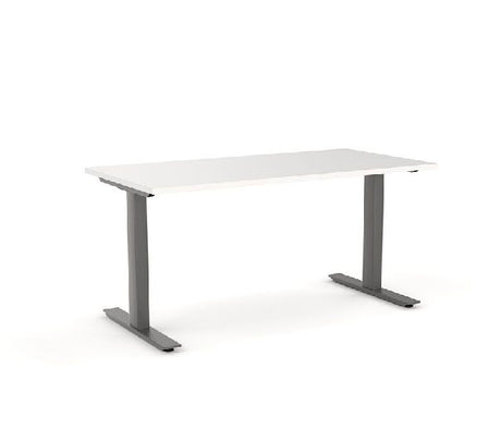 Agile 1500 x 800 Fixed Height Desk - 715mm high-Desking-White-Silver-Commercial Traders - Office Furniture