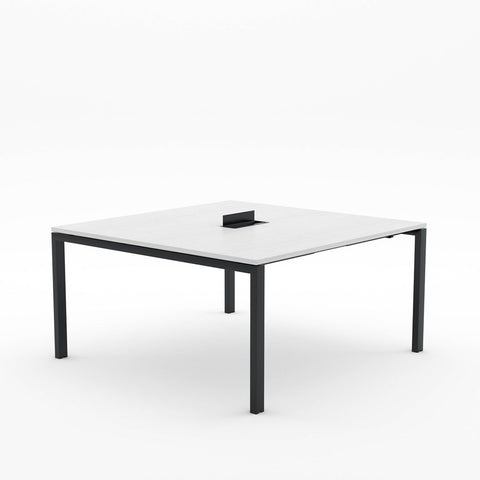 Alti Meeting Table 1500 x 1500-Meeting Tables-Silver Strata-Black-North Island-Commercial Traders - Office Furniture