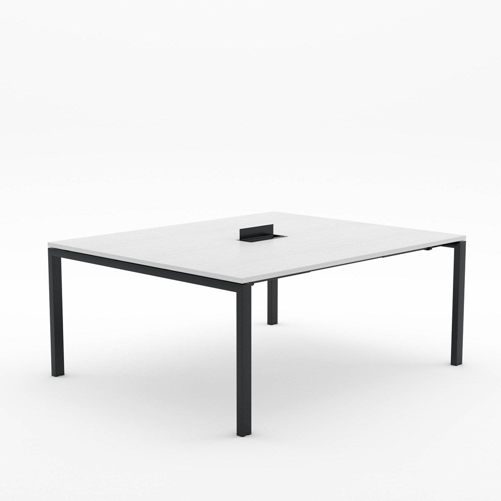 Alti Meeting Table 1800 x 1500-Meeting Tables-Silver Strata-Black-North Island-Commercial Traders - Office Furniture