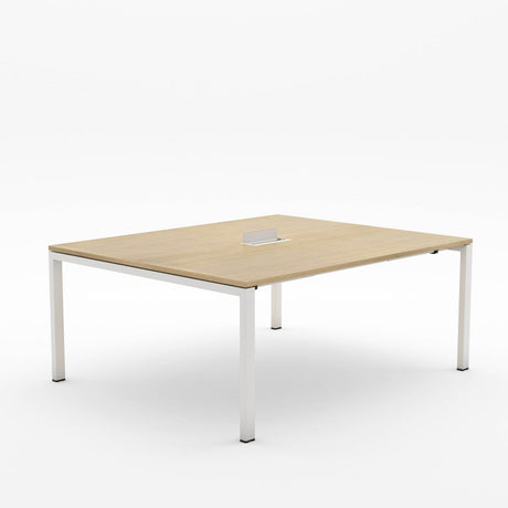 Alti Meeting Table 1800 x 1500-Meeting Tables-Refined Oak-White-North Island-Commercial Traders - Office Furniture