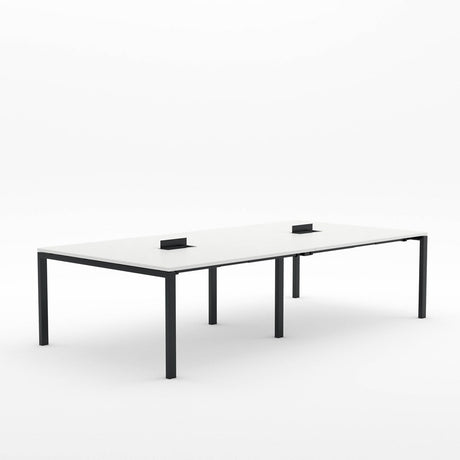 Alti Meeting Table 3000 x 1500-Meeting Tables-White-Black-North Island (Ground Floor Only)-Commercial Traders - Office Furniture