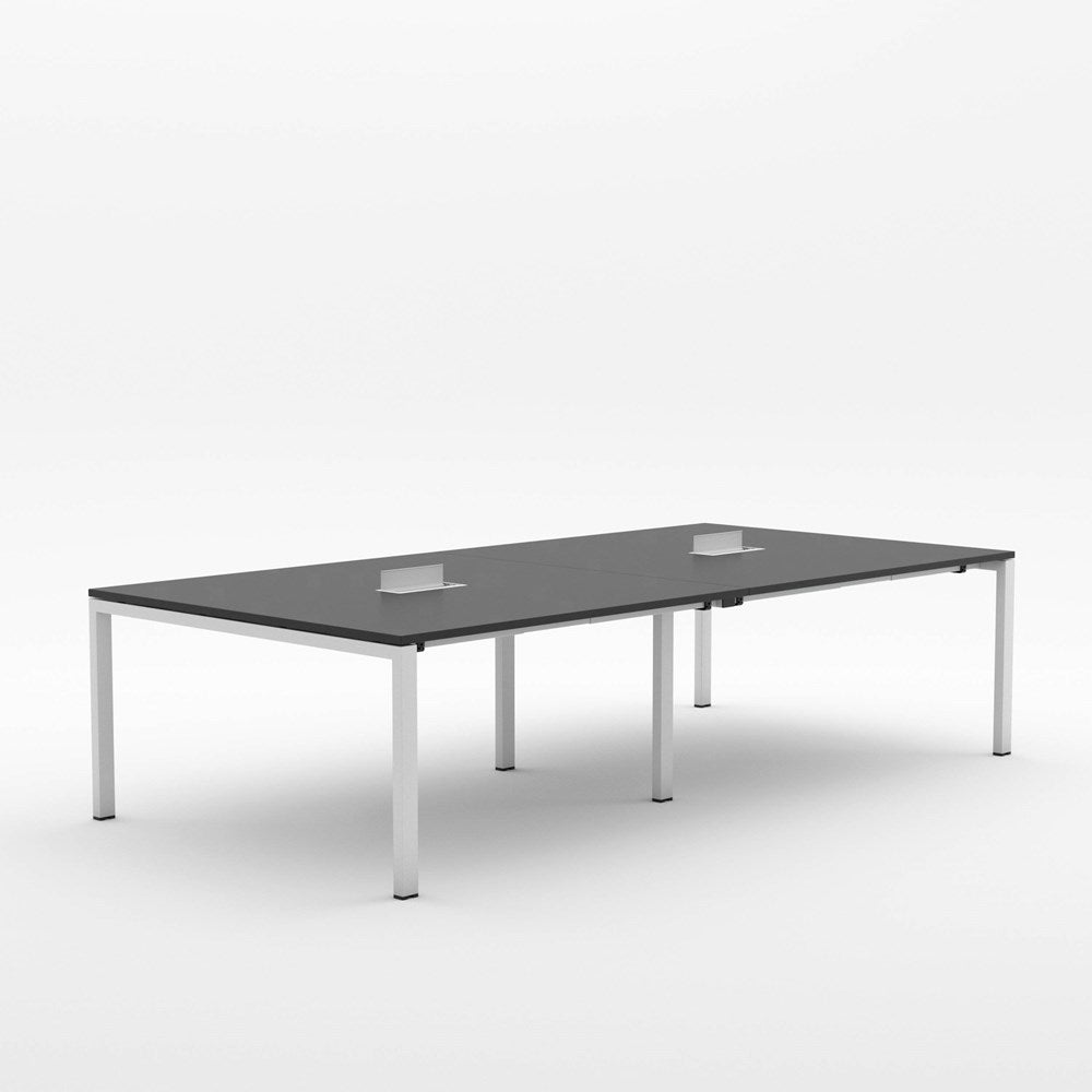 Alti Meeting Table 3000 x 1500 - White Frame Only-Meeting Tables-Black-White-North Island (Ground Floor Only)-Commercial Traders - Office Furniture