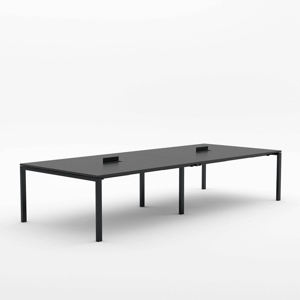 Alti Meeting Table 3600 x 1500-Meeting Tables-Black-Black-North Island (Ground Floor Only)-Commercial Traders - Office Furniture