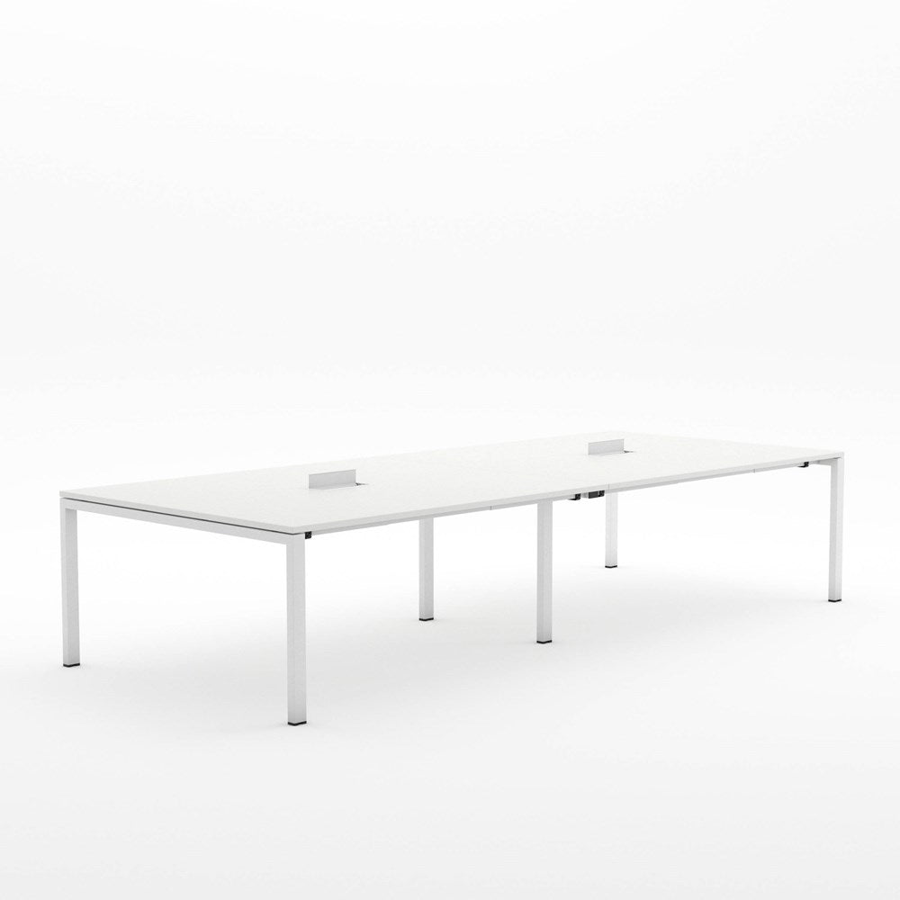 Alti Meeting Table 3600 x 1500 - White Frame Only-Meeting Tables-White-White-North Island (Ground Floor only)-Commercial Traders - Office Furniture