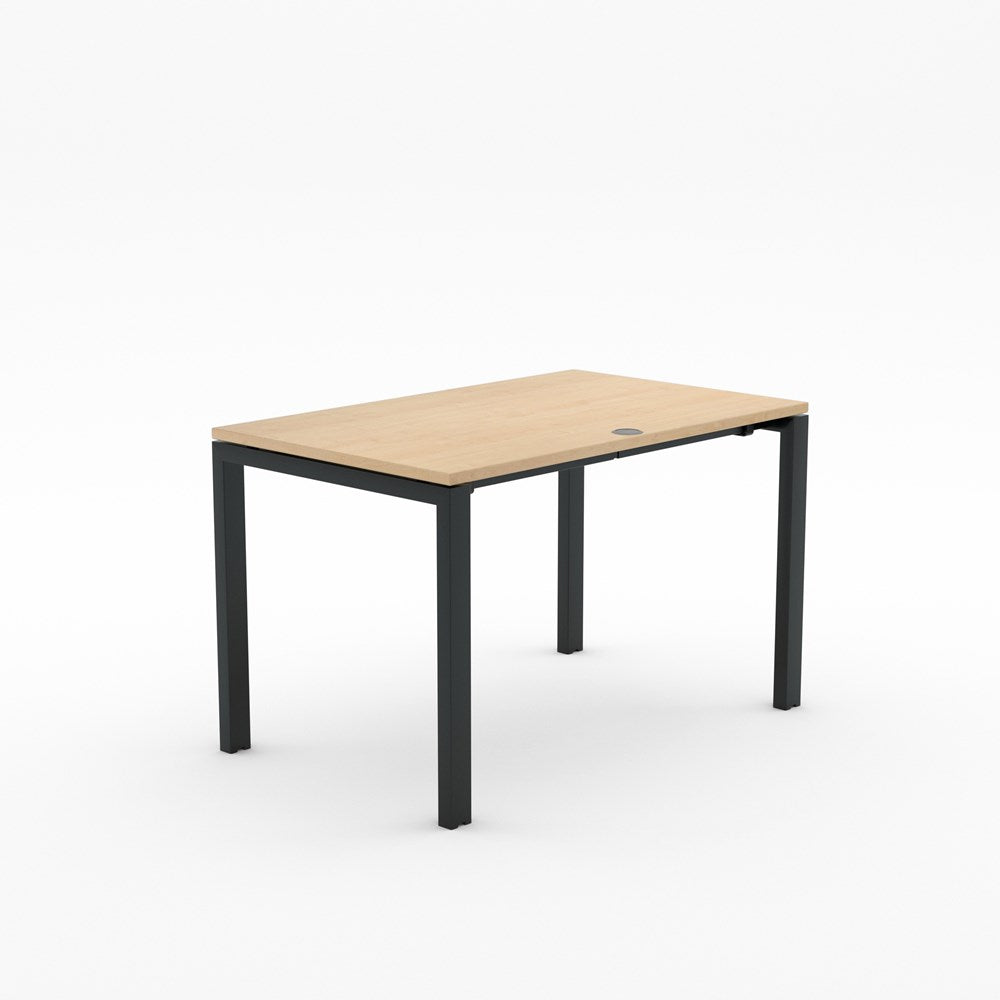 Alti 1200 x 750 Desk-Desking-Affinity Maple-Black-Delivery to North Island-Commercial Traders - Office Furniture