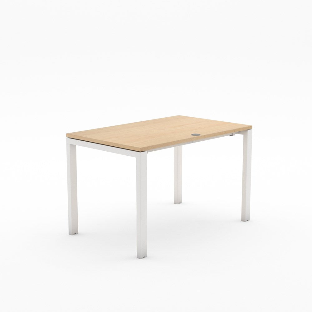 Alti 1200 x 750 Desk-Desking-Affinity Maple-White-Delivery to North Island-Commercial Traders - Office Furniture