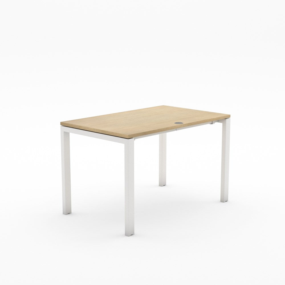 Alti 1200 x 750 Desk-Desking-Refined Oak-White-Delivery to North Island-Commercial Traders - Office Furniture
