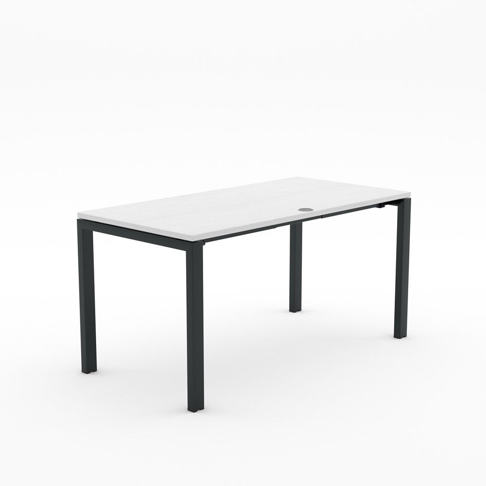 Alti 1500 x 750 Desk-Desking-Silver Strata-Black-Delivery to North Island-Commercial Traders - Office Furniture