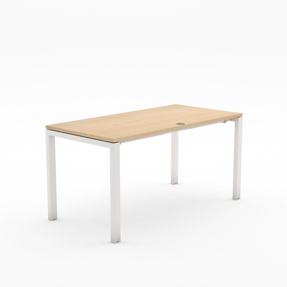 Alti 1500 x 750 Desk-Desking-Affinity Maple-White-Delivery to North Island-Commercial Traders - Office Furniture