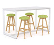 Anvil Bar Leaner 1800 x 900 And Luna Button Stool Package-Meeting Room Furniture-Red-Commercial Traders - Office Furniture