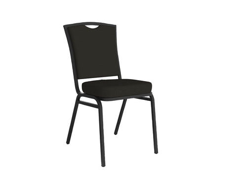 Banquet Visitor Chair-Meeting Room Furniture-Black Fabric-Black-Commercial Traders - Office Furniture
