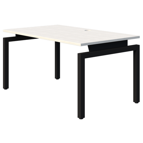 Balance 2 person pod desk 1200 x 700 (Side by Side)-Desking-Snow Velvet-Black-Commercial Traders - Office Furniture
