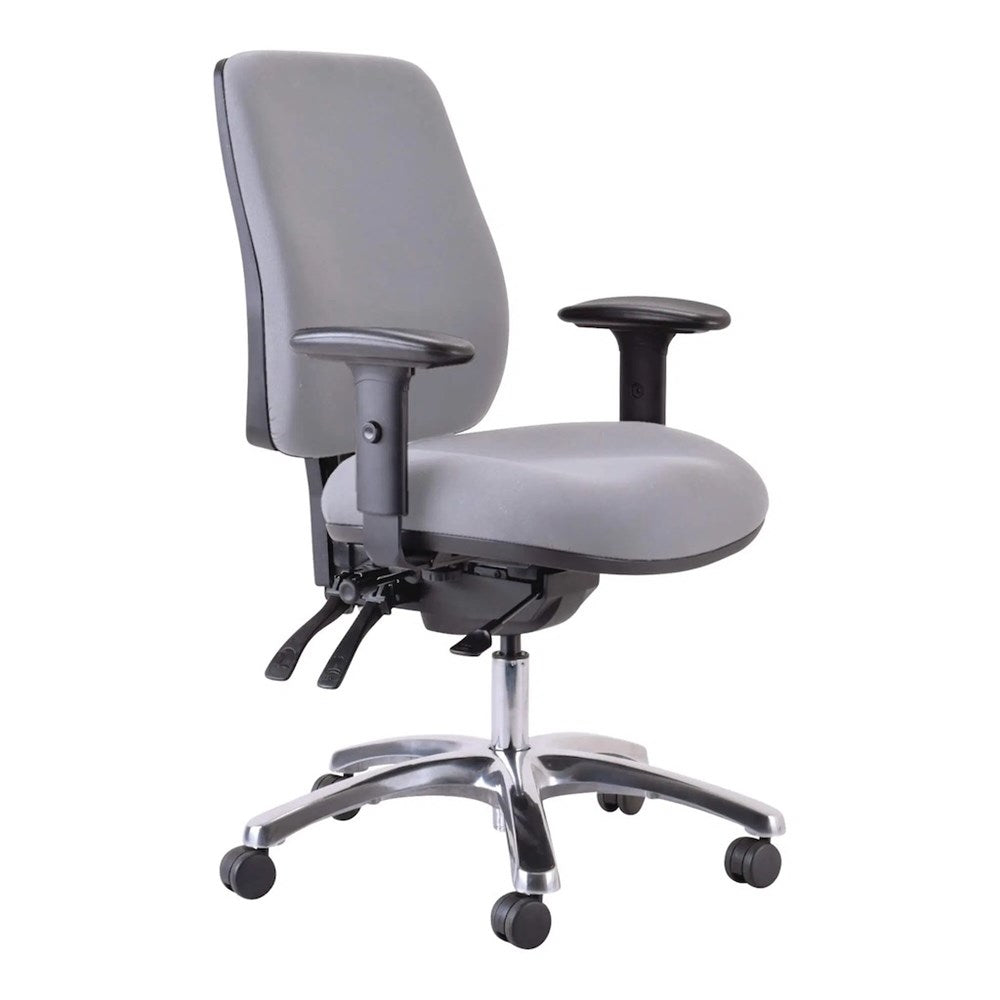 Buro Roma 3L Executive 24/7 - High Back-Office Chairs-Grey-Flat Pack Please-Commercial Traders - Office Furniture
