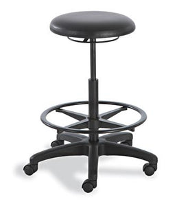 Button Stool with High Lift Kit-Office Chairs-Quantum-Standard Castors-Commercial Traders - Office Furniture