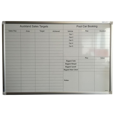 Custom Gridded Whiteboard - 600 x 900-Whiteboards-No Accessories Thanks-Commercial Traders - Office Furniture