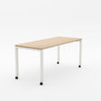 Alti Mobile Project Table 1800 x 750-Desking-Affinity Maple-White-Delivery to North Island-Commercial Traders - Office Furniture