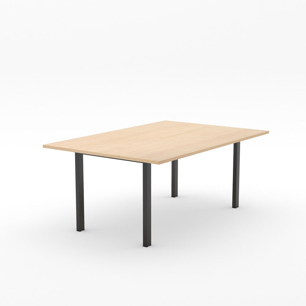 ALTI Meeting Table 1800 x 1200-Meeting Room Furniture-Affinity Maple-Black-North Island-Commercial Traders - Office Furniture
