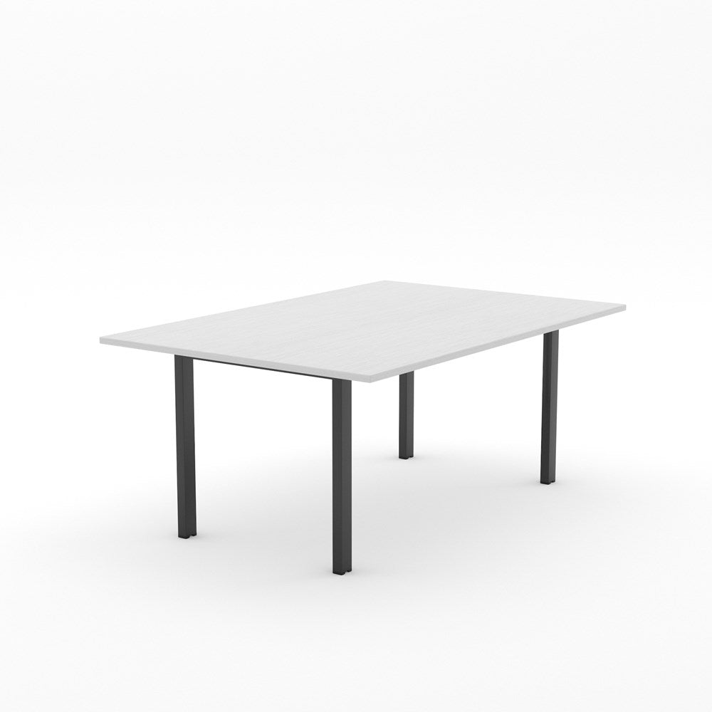 ALTI Meeting Table 1800 x 1200-Meeting Room Furniture-Silver Strata-Black-North Island-Commercial Traders - Office Furniture