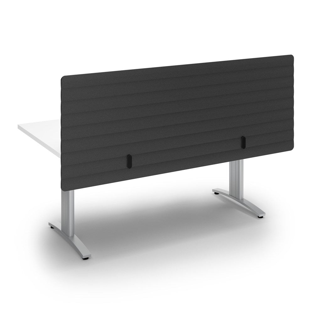 Desk Screen Wave Panel - 18mm thick-Acoustic-600 x 1200-Dark Grey-Commercial Traders - Office Furniture