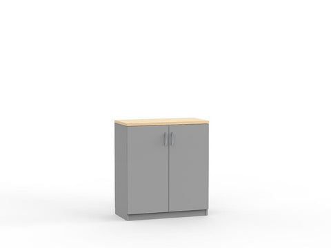 EKO 900 h x 800 w cupboard-Storage-Nordic Maple/Silver-Commercial Traders - Office Furniture
