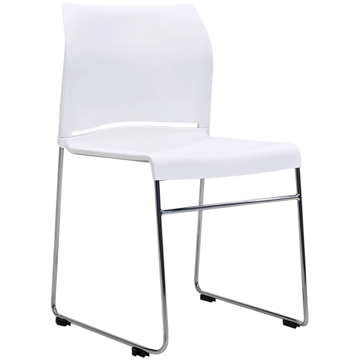 Buro Envy Chair -Stackable-Meeting Room Furniture-White-Assembled - Auckland and Christchurch-Commercial Traders - Office Furniture