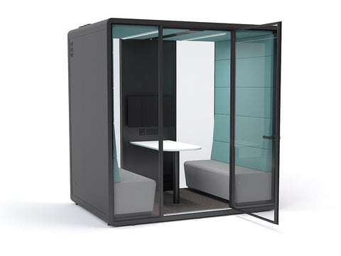 Haven Team Plus Pod-Office Pods-Black-Commercial Traders - Office Furniture
