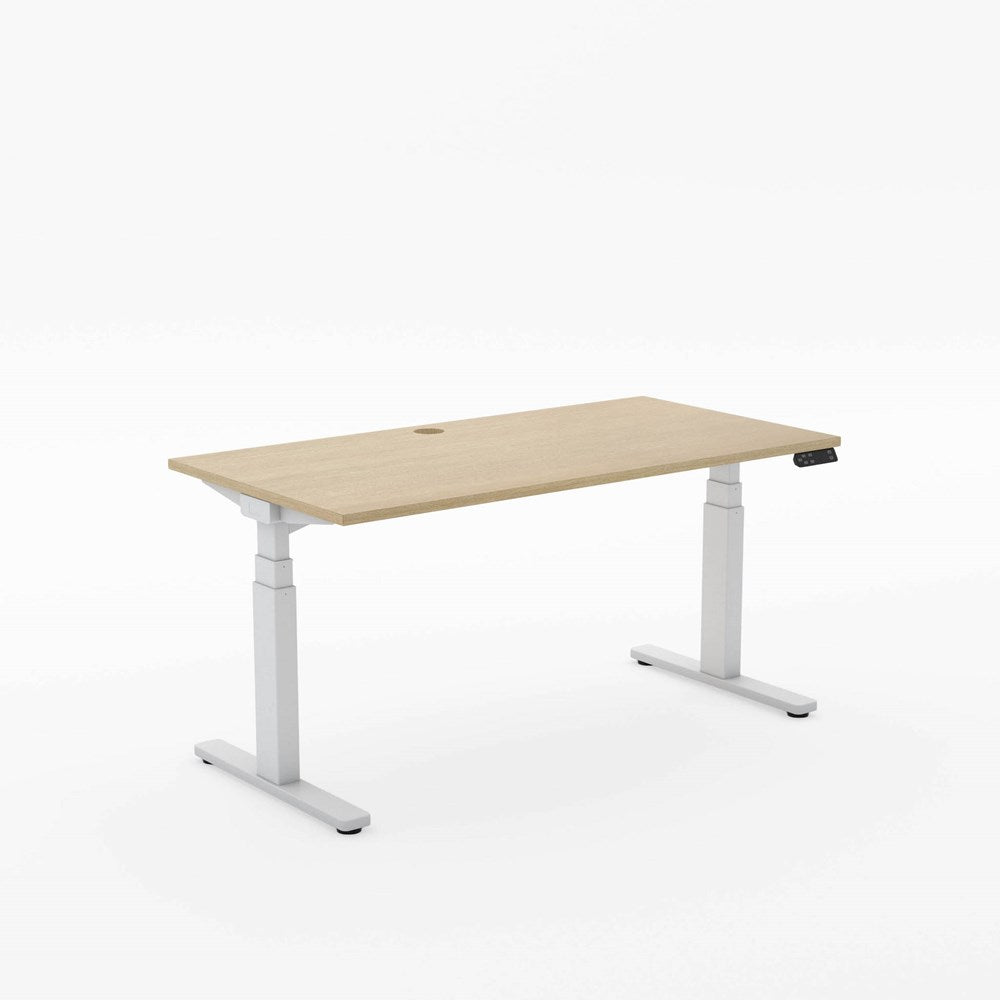 Alti 1500 x 750 Electric Standing Desk-Desking-Refined Oak-White-North Island-Commercial Traders - Office Furniture