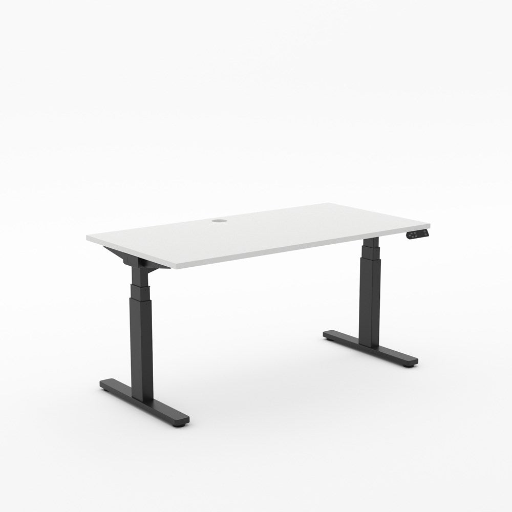 Alti 1500 x 750 Electric Standing Desk-Desking-Snowdonia White-Black-North Island-Commercial Traders - Office Furniture