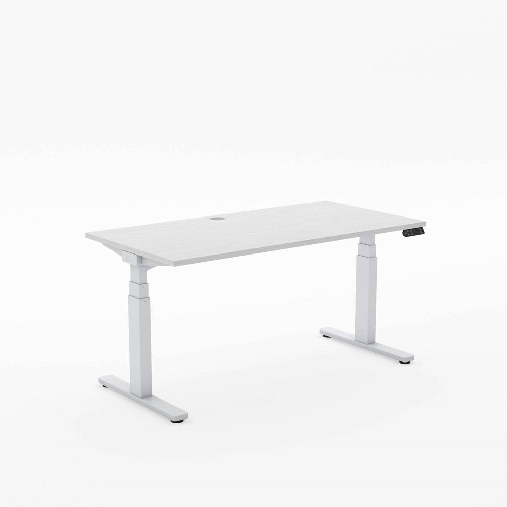 Alti 1500 x 750 Electric Standing Desk-Desking-Silver Strata-White-North Island-Commercial Traders - Office Furniture