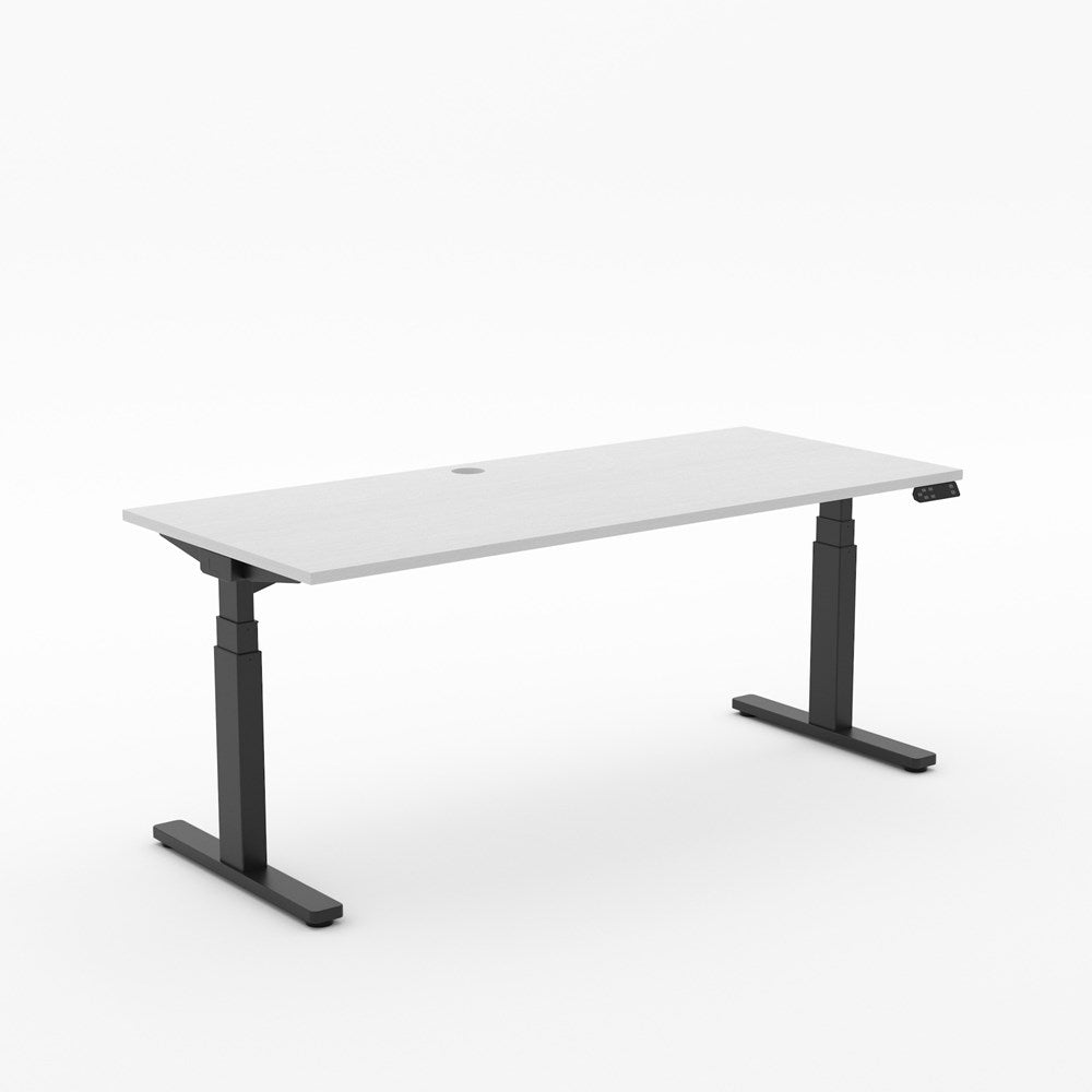 Alti 1800 x 750 Electric Standing Desk-Desking-Silver Strata-Black-North Island-Commercial Traders - Office Furniture