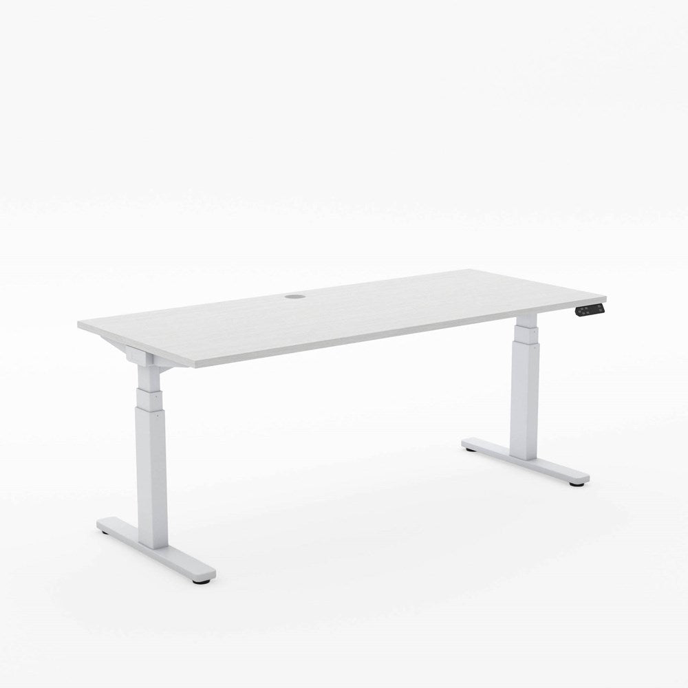 Alti 1800 x 750 Electric Standing Desk-Desking-Silver Strata-White-North Island-Commercial Traders - Office Furniture