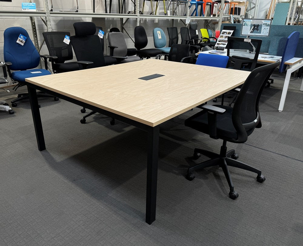Alti Meeting Table 1800 x 1500-Meeting Tables-White-White-North Island-Commercial Traders - Office Furniture