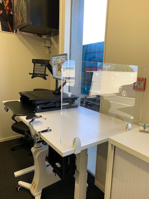 Acrylic Clear Side Screen-Office Partitons-600wide-Commercial Traders - Office Furniture