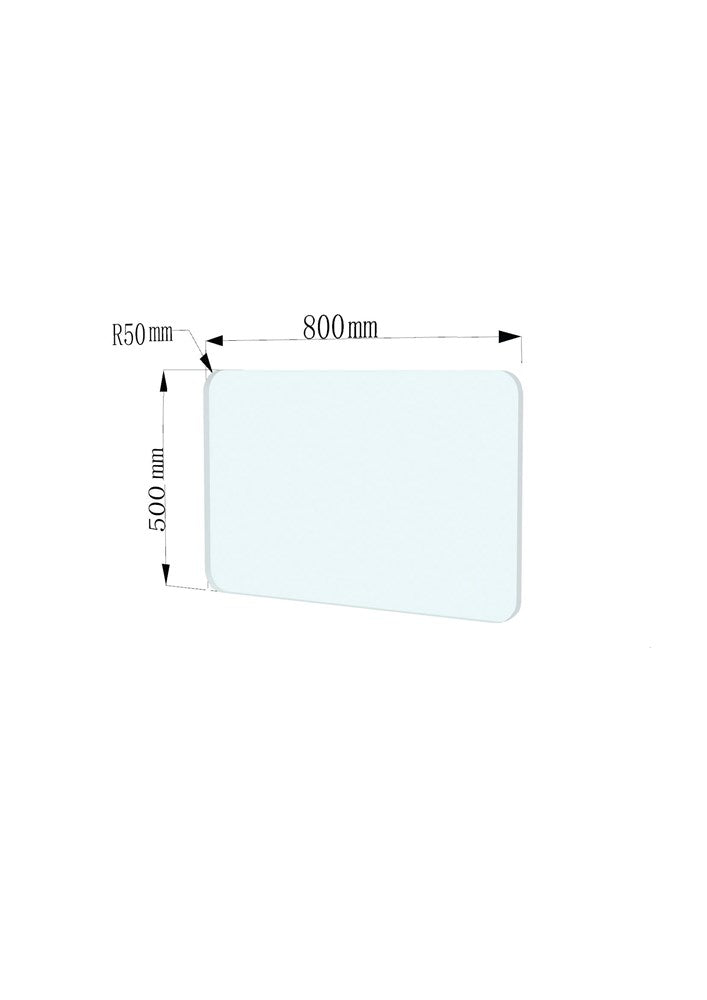 Acrylic Clear Side Screen-Office Partitons-600wide-Commercial Traders - Office Furniture
