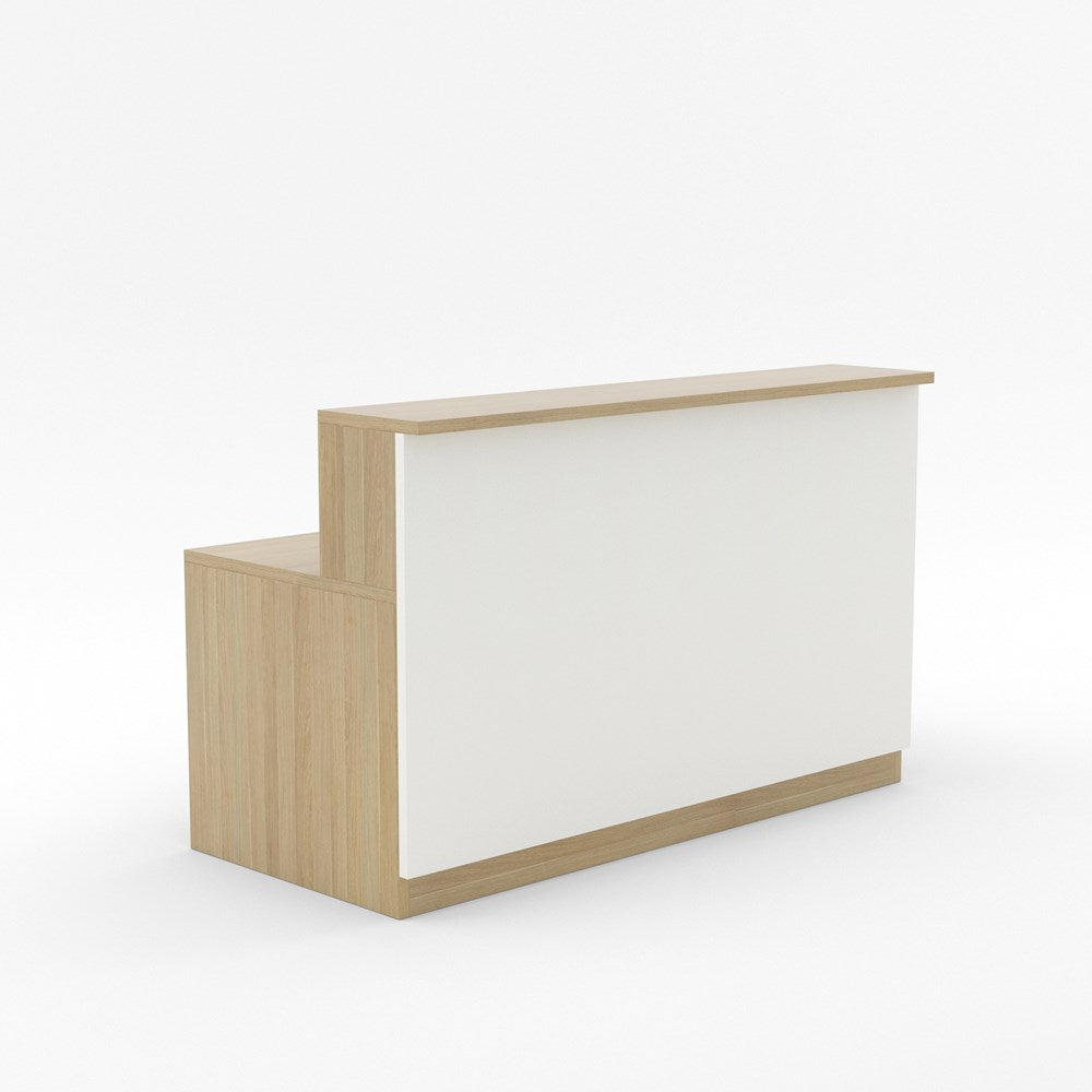 Karaka Reception Counter-Reception Furniture-Classic Oak-1800 wide-North Island Delivery-Commercial Traders - Office Furniture