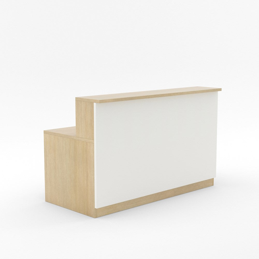 Karaka Reception Counter-Reception Furniture-Refined Oak-1800 wide-North Island Delivery-Commercial Traders - Office Furniture