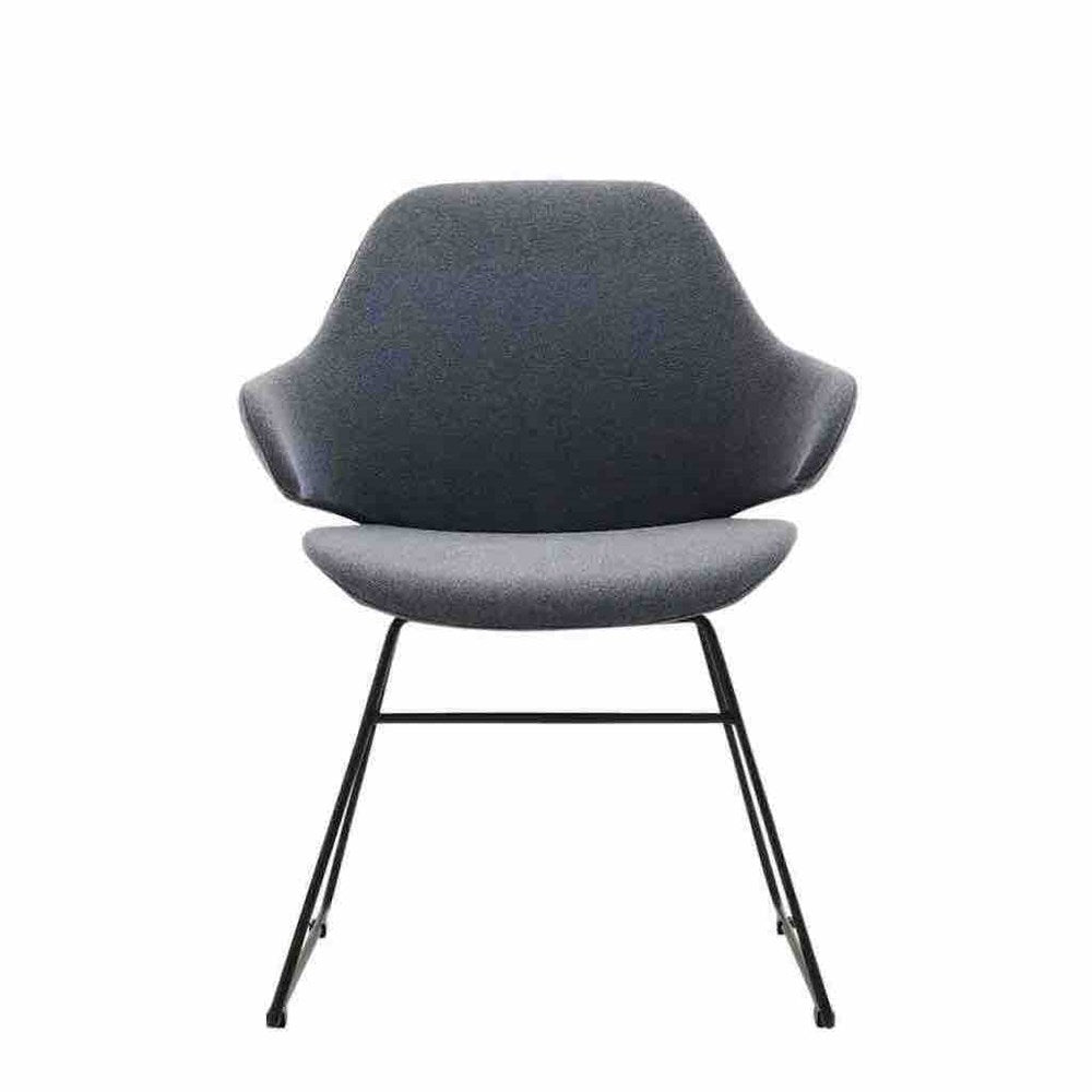 Konfurb Orbit Mid Back - Sled Base-Reception Furniture-Charcoal-Commercial Traders - Office Furniture