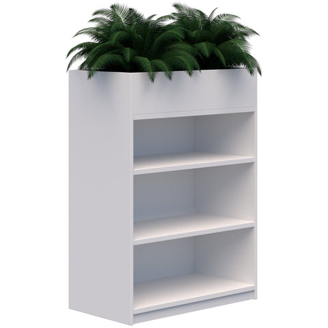 Mascot Planter Bookshelves-Storage-1200H X 900W-Snow Velvet-Commercial Traders - Office Furniture