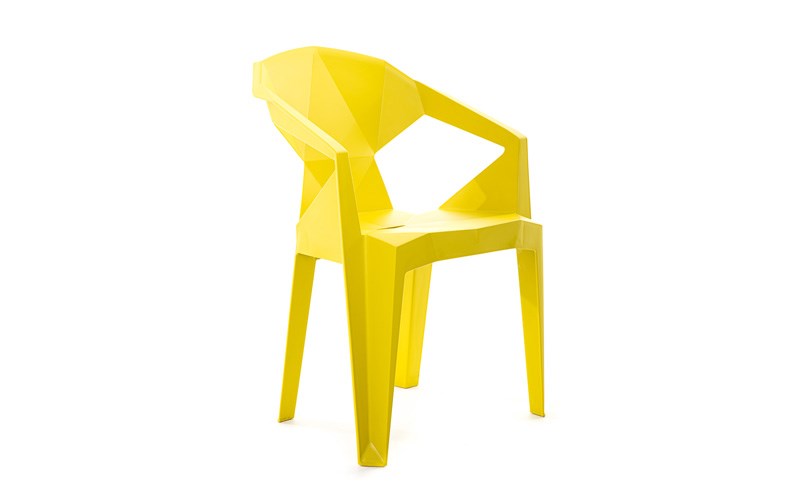 Muze Stackable Chair-Lunchroom Chairs-Mustard-Nationwide (Ground Floor)-Commercial Traders - Office Furniture