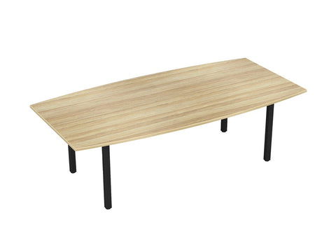 Cubit Boardroom Table 2400 x 1200-Meeting Room Furniture-Atlantic Oak-Silver-Commercial Traders - Office Furniture
