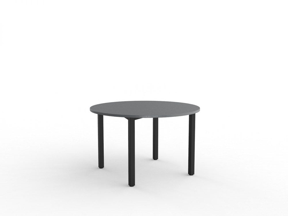 Cubit 1200 Round Meeting Tables-Meeting Room Furniture-Silver-Black-Commercial Traders - Office Furniture