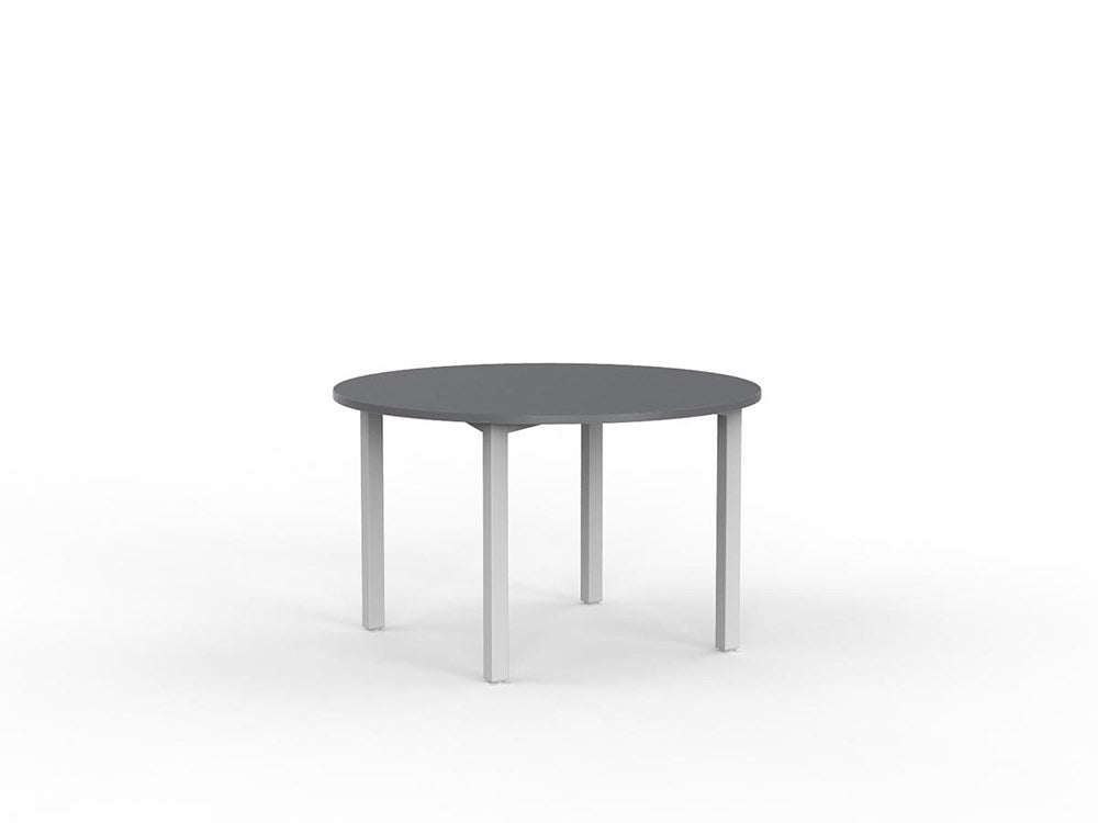 Cubit 1200 Round Meeting Tables-Meeting Room Furniture-Silver-White-Commercial Traders - Office Furniture