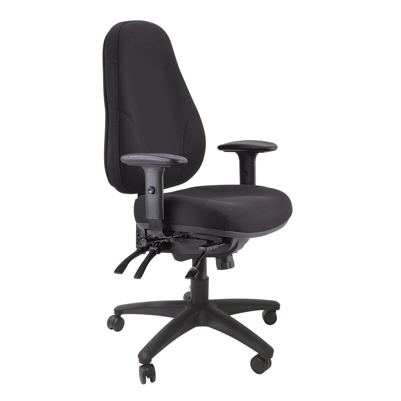 Buro Persona Office Chair 24/7- arms included-Office Chairs-Black-Flat Pack Please-Commercial Traders - Office Furniture