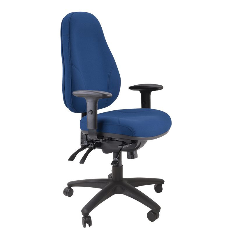 Buro Persona Office Chair 24/7- arms included-Office Chairs-Dark Blue-Flat Pack Please-Commercial Traders - Office Furniture